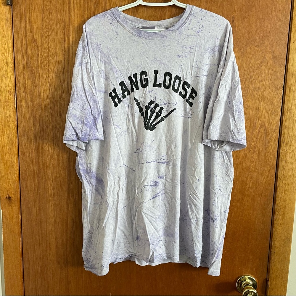 Comfort Colors hang loose Lavender T-Shirt woman’s size 2xl‎
